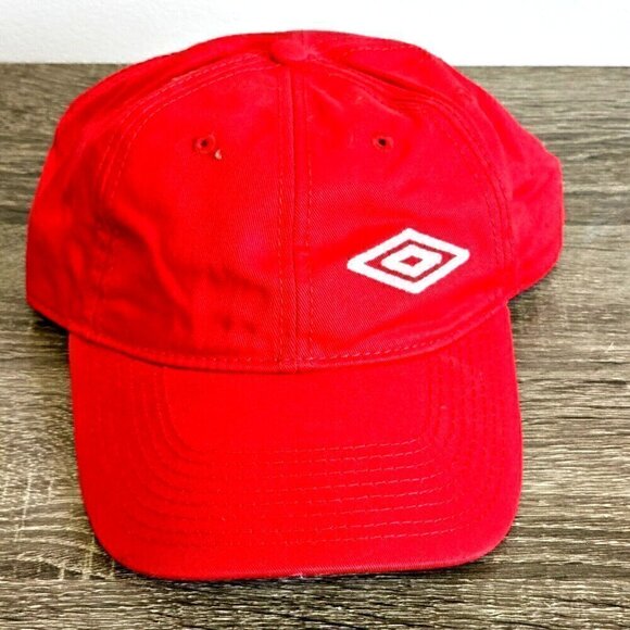 Umbro Red One Size Fits Most Hat Cap Adjustable Strap  Baseball Golf Sports Run - Picture 1 of 15